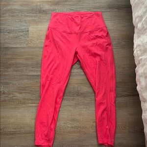 Lululemon High-Waist Bright Pink Align Leggings